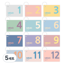 Withna 12孔厚款單字卡系列 23-5990 180張, 混色, 5套