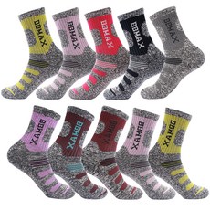 Doobalro 女性用雙層毛圈登山襪 10雙