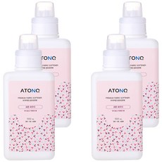 ATONO2 嬰幼兒用高級衣物柔軟精 棉花粉香, 1L, 4個