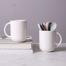 보울보울 레트로라인 핸들머그 360ml, 밀크화이트, 2개