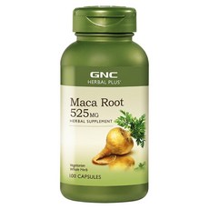 GNC 健安喜 HERBAL PLUS 馬卡525膠囊食品, 525mg, 100顆, 1罐