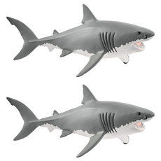 schleich 史萊奇 大白鯊公仔 SL14809, 2個