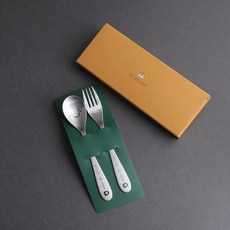Inspoon 上帝愛你 湯匙 + 叉子 8件組, 湯匙 8p + 叉子 8p + 包裝紙 + 貼紙, 銀色, 8套