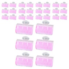 尼洛 大型髮捲6入 + 髮夾6入 組, 粉紅色, 5套