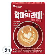 맥널티커피 졸음 확 깨는 악마의 라떼, 5개, 20개입, 16g