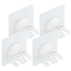 deHUb 2人用黏合墊牙刷架, 單色, 4個