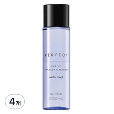 미샤 퍼펙트 메이크업 워터프루프 립 앤 아이 리무버, 4개, 100ml