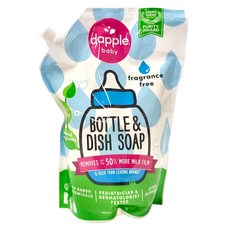 dapple baby 奶瓶及餐具清潔液補充包，無香精，植物成分，去除牛奶殘漬, 1L, 1包