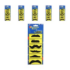 派對道具 變裝鬍鬚 6種套組, 單一顏色, 8套