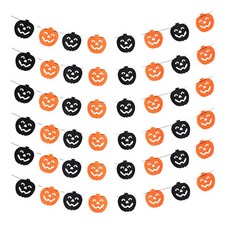 파티공구 할로윈 펠트 가랜드, 호박투톤, 6개