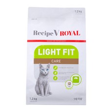 유한양행레시피브이 고양이 로얄 라이트웨이트 기능성사료, 다이어트, 1.2kg, 1개