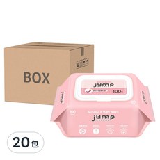 GGOOMTORY Jump 蓋式壓紋濕紙巾, 大容量厚磅數, 20包, 100張