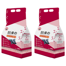 甘淨 破碎型豆腐貓砂 2KG, 水蜜桃香, 2包