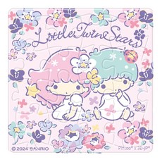 LittleTwinStars雙星仙子 花朵系列 拼圖磁鐵 方 HP0116014 三色堇, 16片, 1盒