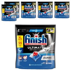 finish 多合一洗碗機專用清潔錠 55顆, 6袋, 709.5g