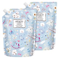 BOUQUET GARNI 深度香水衣物柔軟精補充包 嬰兒爽身粉香, 2L, 2包