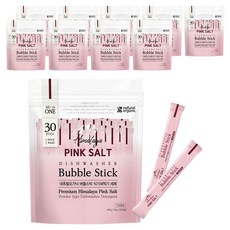 natural organic 泡泡棒 粉紅鹽 多合一洗碗機廚房洗潔精 30入, 10個, 450g