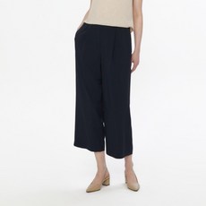DAKS 女款素色單褶寬版全鬆緊帶長褲 DLPA4B392