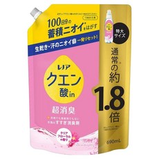 Lenor 蘭諾 檸檬酸消臭衣物漂洗劑特大補充包 清澈花香, 690ml, 1包