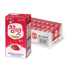빙그레 참맛 멸균 딸기우유, 190ml, 24개