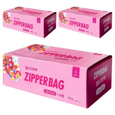 생활을그리다 다용도 투명 지퍼백, 20 x 25 cm, 130개입, 3개