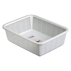 inomata 角型瀝水籃，29.7x35x13mm, 29.7 x 35 x 10 cm, 白, 1個