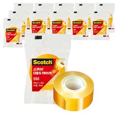 3M Scotch 多用途膠帶 550 補充裝 18mm x 30m, 單色, 12入