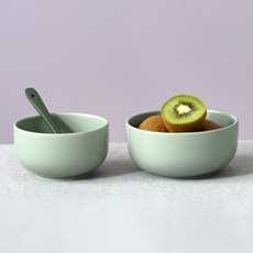 보울보울 레트로라인, 그린티라떼, 공기 + 대접, 1세트