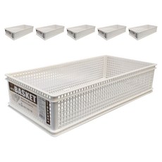 Innotime 方形籃子開放型 3號, 白色, 6個