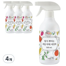탐사 뿌리는 과일 야채 세정제, 4개, 500ml
