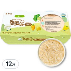 팜투베이비 레디 실온이유식 후기, 순두부멸치죽, 110g, 12개