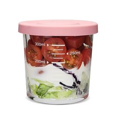 미르코리아 헥사 눈금 쉐이크자 유리병 핑크, 400ml, 1개