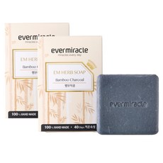 ever miracle EM竹炭荷荷芭油溫和手工皂, 2個, 70g