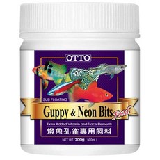 OTTO 建興水族 燈魚孔雀專用飼料, 200g, 1罐