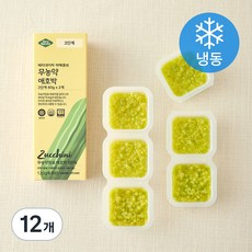 베리네이처 야채큐브 무농약원료가공식품 인증 애호박 2단계 (냉동), 60g, 12개