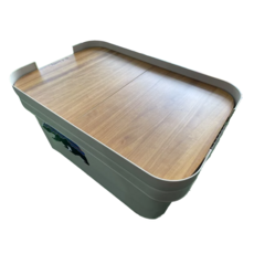 No-Hi Camping 耐壓收納箱兩片式專用桌板 白楊木, 原木色, 1個