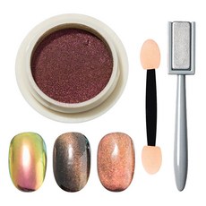 네일은재료빨 마그네틱 2in1 캣아이 자석 네일 파우더 + 마그넷, 레드(파우더), 1개