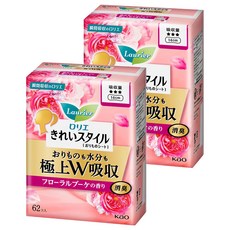Laurier 蕾妮亞 3倍超吸收系列 綿柔護墊 花香, 14cm, 62片, 2包