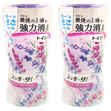 EARTH 地球製藥 廁所芳香除臭劑, 強力消臭, 倒立滴液設計,用到最後一滴都不浪費, 薰衣草香, 400ml, 2罐