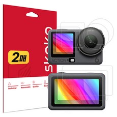 스코코 DJI 오즈모 액션6 초고화질 트루컬러 AR 액정보호필름 3종, 2개