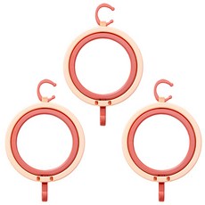 원형 모자 홀더 잡화걸이, 핑크, 3개