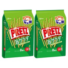 glico 格力高 PRETZ 百力滋 沙拉脆棒, 8包入, 117.6g, 2袋