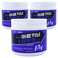 左旋精胺酸牛磺酸維他命C粉, 300g, 3罐