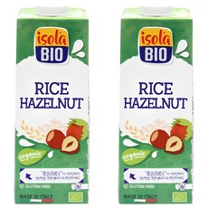 이솔라비오 유기농 쌀 헤이즐넛 음료, 1L, 2개