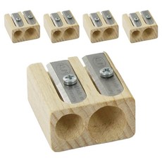 쿰 카본 스틸 칼날 숏포인트 2홀 우드 2 샤프너 8mm, 혼합색상, 5개