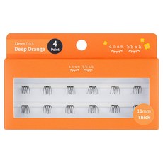 깜빡 인조 가닥속눈썹 패키지버전 11mm 띠크 4기둥, 블랙, 1개