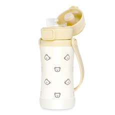 그로미미 유아용 스테인리스 텀블러 돗꼼, 버터, 300ml, 1개