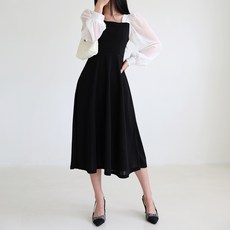 MarketA 女款Anne白色時髦連身裙, 黑色 + 白色