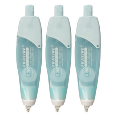 TEMPO 節奏牌 FUJILINE 12米大容量修正帶 6mm 3個, 綠色, 1組