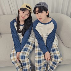 CocoDream Tintin 藍熊青少年男女通用學生長袖睡衣上下套裝